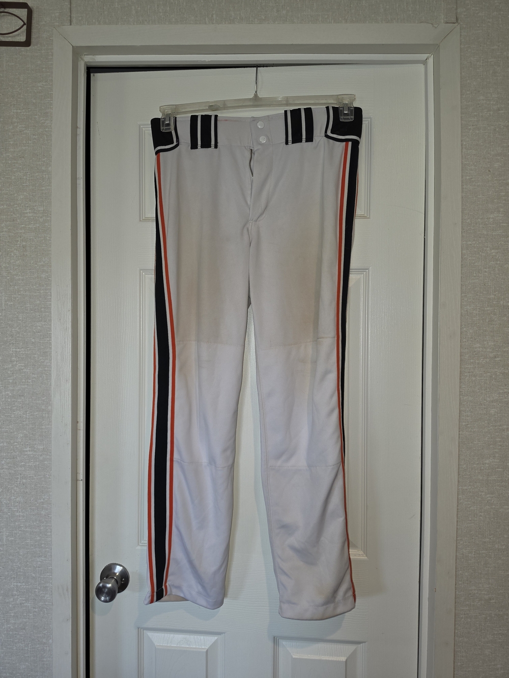 Boombah Men’s Baseball Pants with Black and Orange Side Stripes